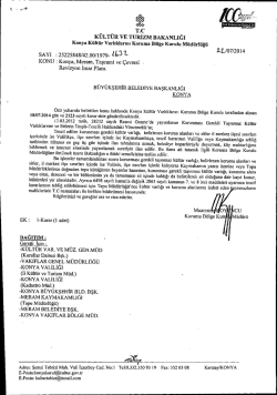 â - Konya Büyükşehir Belediyesi