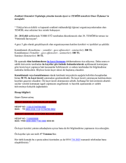 End&uuml;stri Sistemleri Topluluğu y&ouml;netim kurulu &uuml;yesi ve TEM&Ouml;B