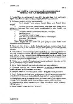 hava er eğitim tugay komutanlığı fotoğraf tabı alım görüşmesi ihale