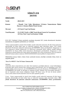 &Ouml;nemli- Yeni Yılda D&uuml;zenlenen E-Fatura Numaralarına İlişkin