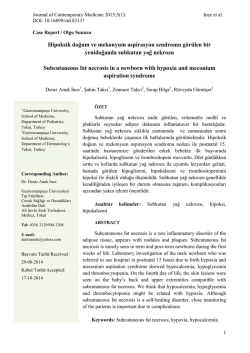 Hipoksik doğum ve mekonyum aspirasyon sendromu görülen bir