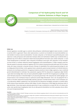 Comparison of %6 Hydroxyethyl Starch and %4 Gelatine Solutions