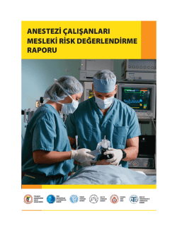 anestezi &ccedil;alışanlarında mesleki risk değerlendirme anketi