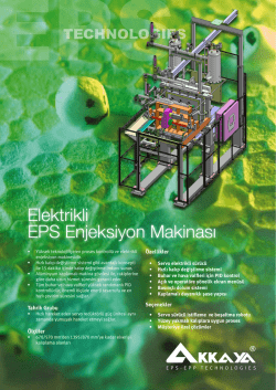 Elektrikli EPS Enjeksiyon Makinası