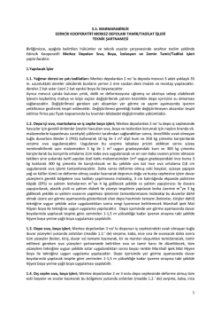 Teknik Şartname - Marmarabirlik