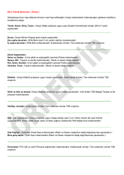 EK-2 Teknik Şartname. ( &Ouml;rnek ) S&ouml;zleşmeye konu inşa edilecek