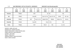 1-C Sınıfı Ders Programı
