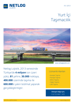 Yurt İ&ccedil;i Taşıma - Netlog Lojistik Grubu