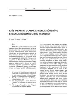 KR&lsaquo;Z YAfiANTISI OLARAK ERGENL&lsaquo;K D&Ouml;NEM&lsaquo; VE ERGENL&lsaquo;K