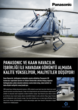 HAVADAN G&Ouml;R&Uuml;NT&Uuml; ALMADA PANASONIC VE KAAN HAVACILIK