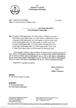 T.c. MERSİN vALİLİĞİ İı Miııı Eğitim M&uuml;d&uuml;rl&uuml;ğ&uuml;