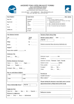 akdeniz foku gözlem kayıt formu - SAD-AFAG