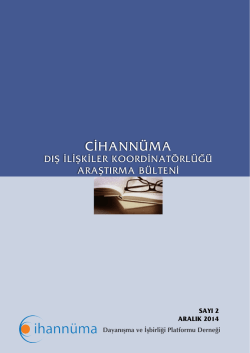Dış İlişkiler Koordinat&ouml;rl&uuml;ğ&uuml; Araştırma B&uuml;lteni Sayı 2