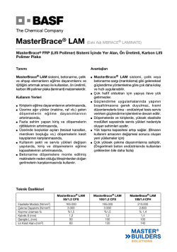 MasterBrace&reg; LAM (Eski Adı MBRACE&reg; LAMINATE