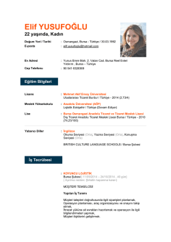 elif yusufoğlu-uluslararası ticaret mezunu