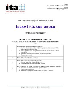 İSLAMİ FİNANS OKULU
