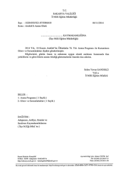 Scanned Document - Adapazarı İlçe Milli Eğitim Müdürlüğü