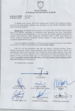 2014 - 2 - &Ccedil;evre ve Şehircilik Bakanlığı