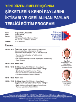 GAP programi 26 subat - TKYD - Türkiye Kurumsal Yönetim Derneği