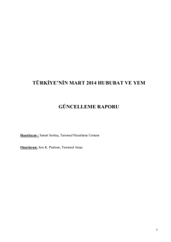 mart 2014 - türkiye hububat ve yem durumu raporu