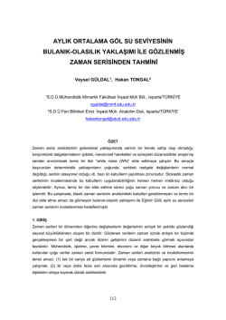 aylık ortalama g&ouml;l su seviyesinin bulanık-olasılık