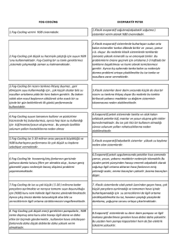 Fog-Cooling Islak Petek Karşılaştırması