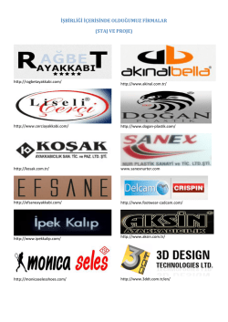 işbirliği i&ccedil;erisinde olduğumuz firmalar (staj ve proje)