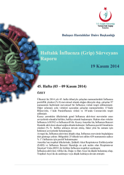 45. Hafta (03 – 09 Kasım 2014)