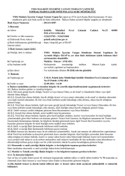 TMO MALIK&Ouml;Y ĠġYERĠNE YANGIN TESĠSATI YAPIM ĠġĠ