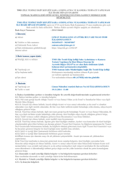 TMO ZĠLE TESĠSLĠ EKĠP ġEFLĠĞĠ SAHA AYDINLATMA VE