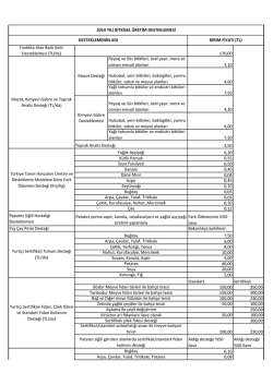 2014 yılı bitkisel &uuml;retim desteklemesi