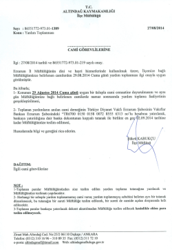 86551772-973.01-1389 27/08/2014 Konu : Yardım Toplanması