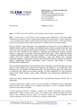 No: 2014/90 Tarih: 08.12.2014 Konu: 5.12.2014 tarih ve DV