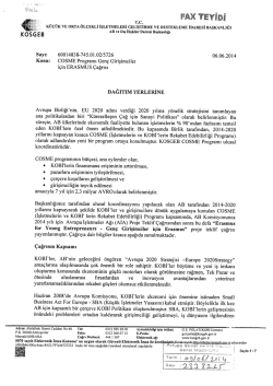 Eki indirmek için tıklayınız.... - Avrupa Birliği ve Dış İlişkiler Genel