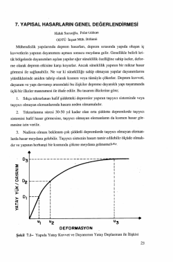 7. yapısal hasarların genel değerlendirmesi