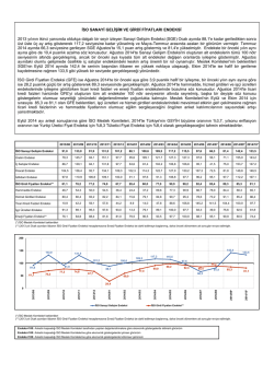 İSO SANAYİ GELİŞİM VE GİRDİ FİYATLARI ENDEKSİ 2013 yılının