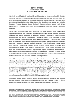 Cotton Outlook - İzmir Ticaret Borsası