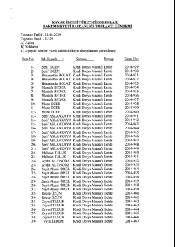 28/08/2014 Tarihli T&uuml;ketici Sorunları Hakem Heyeti Kararları
