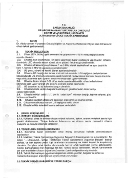 2. TEKNİK &ouml;zELLiıı - Dr. Abdurrahman Yurtaslan Ankara Onkoloji
