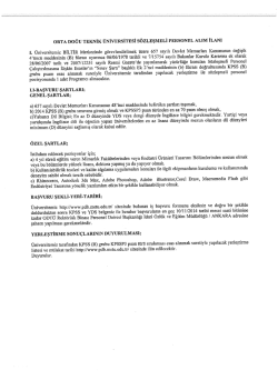 onu DOĞU TEKNİK &Uuml;NİVERSİTESİ s&ouml;zLaşıvıELi PERSONEL ALıM