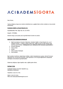 Eczane Evrak Listesi