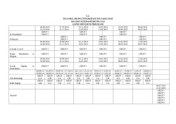Intern Haftalık Ders Programı - İstanbul Bilim &Uuml;niversitesi