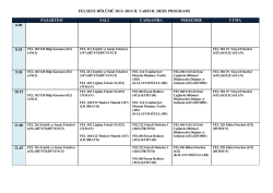 2013-2014 &Ouml;ğretim Yılı Bahar D&ouml;nemi Lisans Ders Programı