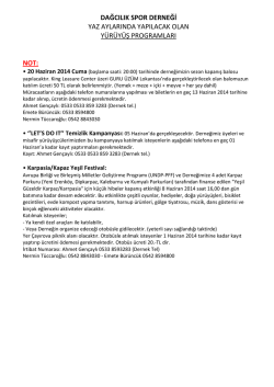 NOT - Dağcılık Spor Derneği