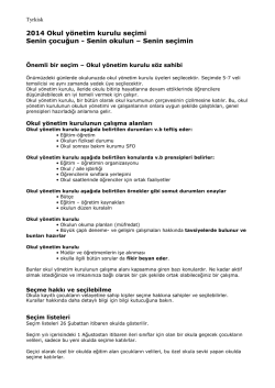 2014 Okul y&ouml;netim kurulu se&ccedil;imi Senin &ccedil;ocuğun