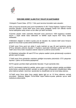 TERC&Uuml;ME HİZMET ALIMI FİYAT TEKLİFİ VE ŞARTNAMESİ 1