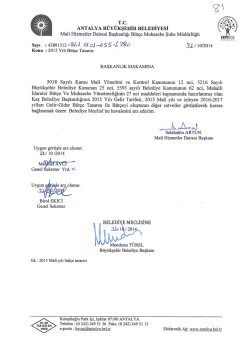 G&uuml;ndemin 81.Maddesi - Antalya Belediyesi