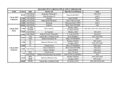 2014-2015 G&uuml;z D&ouml;nemi Final Programı
