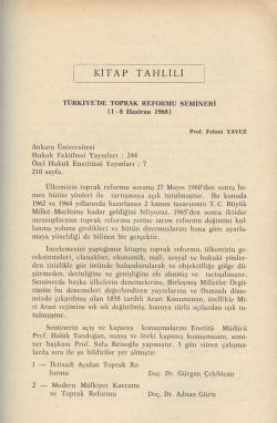 KiTAP rAHLİLİ ` - Ankara &Uuml;niversitesi Dergiler Veritabanı