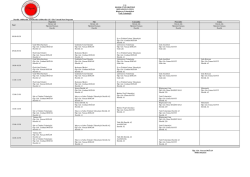 2014-2015 G&uuml;z Yarıyılı Ders Programı